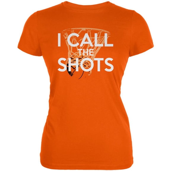 I Call the Shots Basketball Juniors Soft T Shirt Orange MD