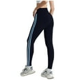 thumbnail image 6 of Tummy Control Compression Leggings for Women, High Waist Workout Running Yoga Pants Blue M, 6 of 8