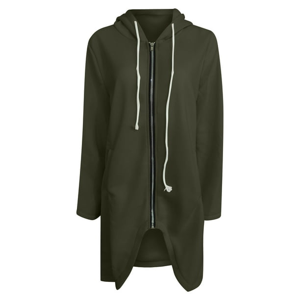 XZNGL Womens Sweatshirts Pullover Womens Solid Color Hoodie Zipper