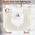 thumbnail image 2 of Christmas Stockings with Initials, 20” Large Embroidered Monogram Knitted Stockings for Family, Kids, Xmas Holiday Party Gifts & Decoration for Fireplace, White, 2 of 10