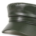 thumbnail image 5 of Women's PU Leather Newsboy Cap, Stylish Buckle Beret Hats, Vintage Cabbie Hats Chic Accessory for Girls, 5 of 5