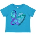 thumbnail image 3 of Inktastic Suicide Prevention Awareness Purple and Teal Heart Ribbon Boys or Girls Toddler T-Shirt, 3 of 5