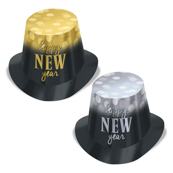 New Year Lights Hi-Hats, (25/Pkg)
