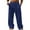 Navy, variant on Mens Sweatpants Solid Color Fashionable Loose Casual And Linen Workwear Multi Pocket Wide Leg Pants Straight Leg Wide Leg Pants Navy,M