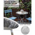 thumbnail image 7 of Round Fitted Tablecloths with Elastic Edge Halloween Full Moon Night Oil-Proof Waterproof Wipeable Table Cover for Kitchen Dining Party Decor Bat Bare Tree Gray Table Clothes,55" - 60", 7 of 7