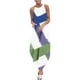 thumbnail image 1 of Vestido de verano para mujer, informal, sin mangas, cuello halter, tirantes, falda, abertura, maxivestido estampado Pompotops  ghjkhdj2429, 1 of 4