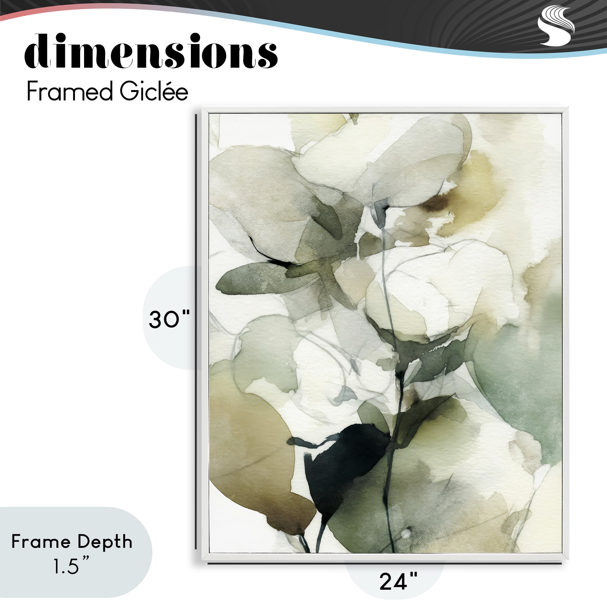 Stupell Industries Floral Branches in Motion White Framed Giclee Art, design by Svetlana Aleynikova