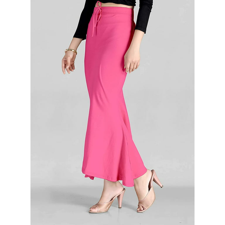 eloria Pink Cotton Blended Shape Wear for Saree Petticoat Skirts for Women  Flare Saree Shapewear 