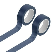 Uxcell 2 Rolls Colored Masking Tape, 11 Yards x 0.6" Colored Washi Tape Painters Tape, Decorative Masking Tape for Arts & Crafts Labeling DIY Scrapbooking Gift Wrapping, Dark Blue