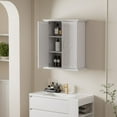thumbnail image 3 of VECELO Bathroom Wall Cabinet, Wooden Cabinet Wall Mount with 2 Doors and Adjustable Shelves, Over The Toilet Wall Storage Cabinet, Bathroom Medicine Cabinet, White, 3 of 9
