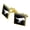 Gold, variant on Dinosaur Tyrannosaurus Rex Black White Square Cufflink Set - Silver or Gold