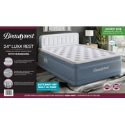 Beautyrest® LUXA REST™ 24 Queen Raised Air Mattress with Integrated Headboard, Auto Shut-Off Built-in Pump