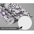 thumbnail image 5 of S4Sassy Peel and Stick Wall Covering, Botanical Branch Wallpaper Removable Wallwrap - Purple Instant Wall Mural for Bedroom, Bathroom, Laundry Room, Closet Interior (25"x60" inch), 5 of 9