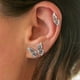 thumbnail image 3 of Butterfly Wing Earrings(a Pair)18k Gold Plated Simulated Diamond Silver Stud Earrings, Tiny Butterfly Cartilage Earrings For Women, 3 of 4