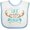 White and Blue, variant on Inktastic Life is Better at the Cabin, Deer Antlers, Camping Boys or Girls Baby Bib