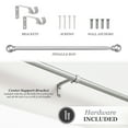 thumbnail image 6 of Kenney® Chelsea 5/8" Standard Decorative Window Curtain Rod, 48-86", Brushed Nickel, 6 of 12