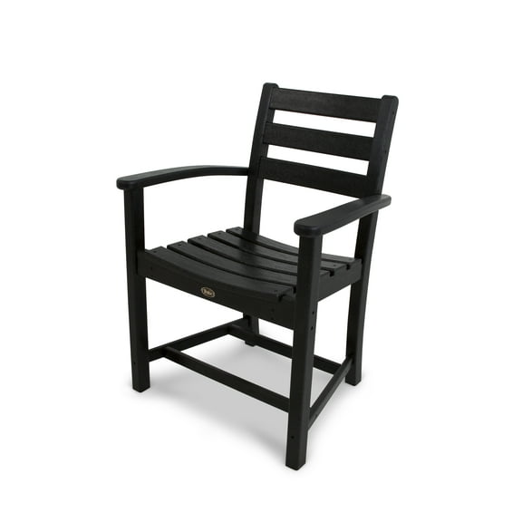 Monterey Bay Dining Arm Chair in Charcoal Black