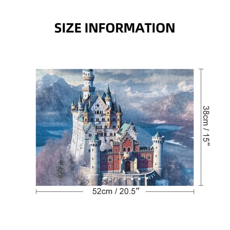 EuroGraphics Neuschwanstein Castle Winter Scene 1000-Piece Puzzle - 19.25x26.5 Inch Jigsaw