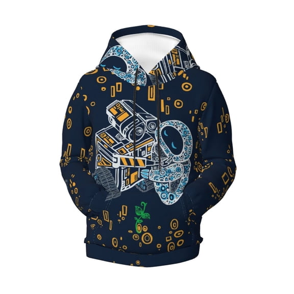 WALL-E Teen Boys Girls Hoodies 3D Printed Hooded Sweatshirts for Kids Long Sleeve Casual Unisex Pullovers with Pockets