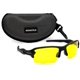 thumbnail image 1 of NOVATICA Gafas TAC semi polarizadas para conducción nocturna - Lente transparente amarilla - Protección UV - Hombres y mujeres con accesorios, 1 of 1