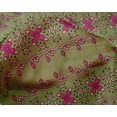 thumbnail image 4 of oneOone Silk Tabby Fabric Floral Block Printed Craft Fabric BTY 42 Inch Wide, 4 of 4