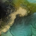 thumbnail image 2 of Borges, Victoria 26x26 Gold Ornate Wood Framed with Double Matting Museum Art Print Titled - Emerald Topo I, 2 of 4