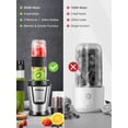 thumbnail image 5 of Licuadora personal con 2 botellas de viaje de 20 oz y tarro de café/especias, licuadora de batidos portátil y molinillo de café en uno, licuadora de una sola porción de 500 W para batidos y batidos, s, 5 of 5