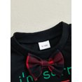 thumbnail image 6 of Suealasg Kids Baby Boy 2Pcs Fall Winter Clothes 1T 2T 3T 4T Toddler Boy Casual Christmas Outfits Long Sleeve O Neck Letter Print Tops Plaid Pants Sets, 6 of 8