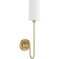 Charlotte 1 - Light Aged Brass Brass Fabric And Steel Wall Sconce