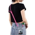 thumbnail image 3 of Dteck for Samsung Galaxy Z Flip 6 Case with Hinge Protection, Lightweight Non-Yellowing Transparent Clear Phone Cover with Crossbody Nylon Lanyard for Samsung Z Flip 6,Clear Case+Pink Strap, 3 of 4