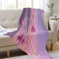 thumbnail image 6 of 70x55 Inches Glow in The Dark Blanket Cozy Throw Camping Blankets for Home and Outdoor Use Pink Butterflies Flying, 6 of 8