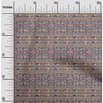 thumbnail image 1 of oneOone Polyester Lycra Fabric Leaves & Floral Block Printed Craft Fabric BTY 56 Inch Wide, 1 of 4