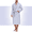 Grey, variant on 100% Cotton Mens Robe Lightweight Long Kimono Bathrobe with Pockets Cozy Knit Spa Robes Breathable Shower Bath Robes(Navy Blue,M)