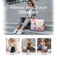 thumbnail image 5 of Tote Bag for Women - Pioneer Flower Shoulder Bag - Large Utility Work Duffle Bag with Zipper Handbag for Travel, Work, Sprots, 5 of 5
