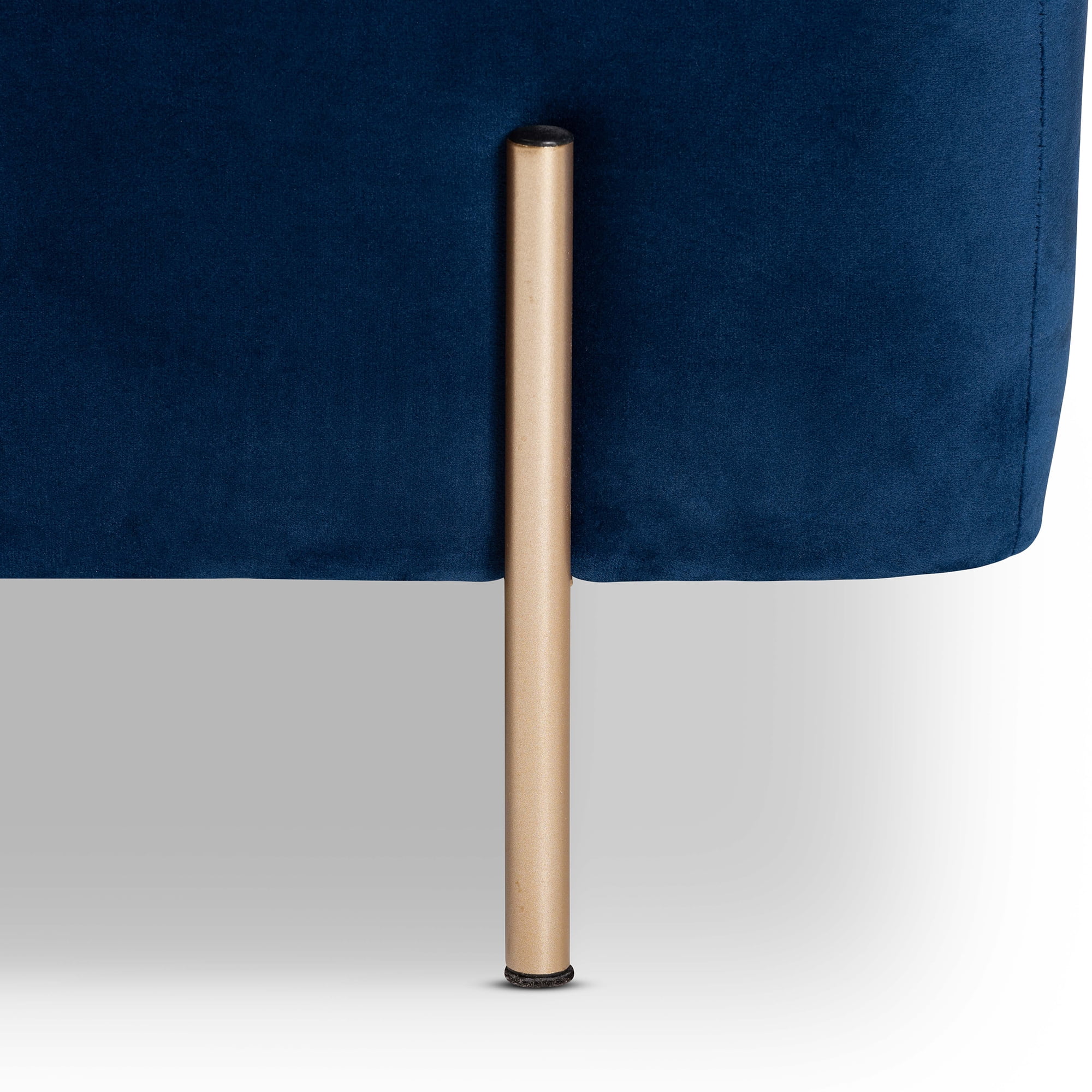 Baxton Studio Rockwell Upholstered & Storage Bench, Navy Blue
