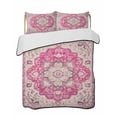 thumbnail image 2 of Boho Pink Full Size Down Alternative Comforter,Lightweight Comforter Quilt Bedding Set with Pillow Shams Middle Century Boho Geometric Abstract Southwestern Bed Comforter Duvet Insert 78"x90", 2 of 7
