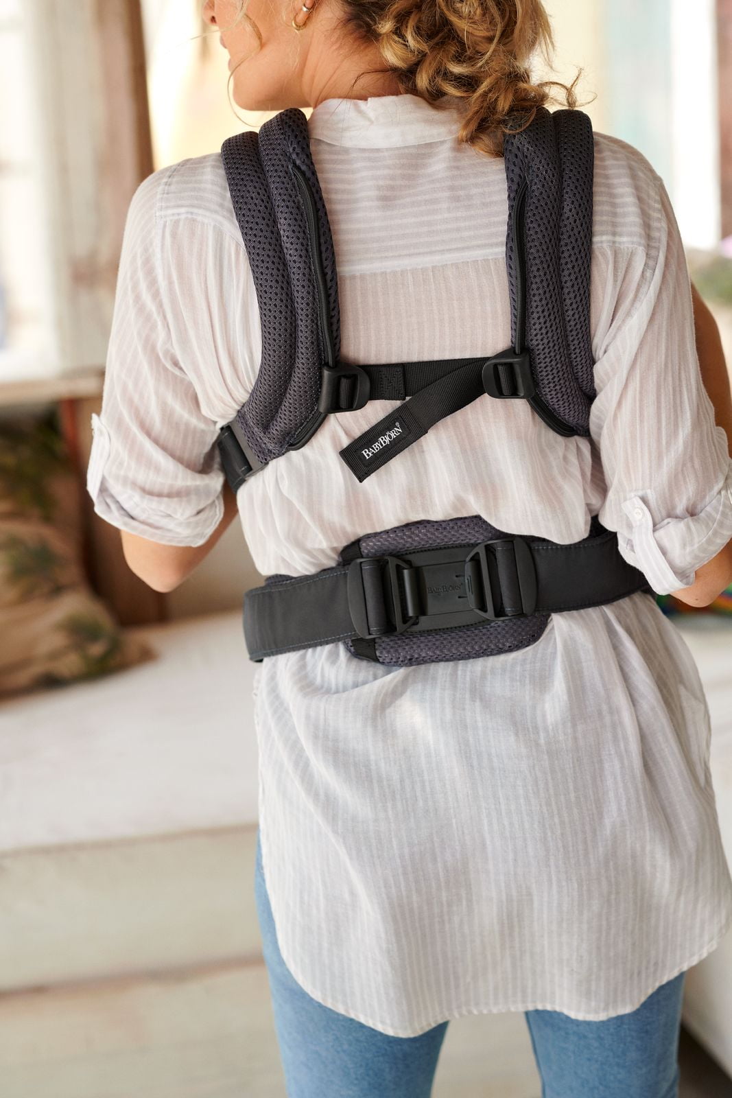 BabyBjorn Baby Carrier Harmony, 3D Mesh, Ergonomic, 3-Position, Anthracite, One Size