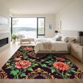 thumbnail image 3 of ODIKA 5' x 7' Machine Washable Non-Slip Area Rug, antique floral High Traffic Rug, Black, 1136386, 3 of 7