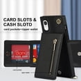 thumbnail image 6 of Crossbody Phone Case for iPhone XR Case with Card Holder for Women,iPhone XR Case Wallet with Strap Lanyard for Men,PU Leather Magnetic Clasp with Kickstand 6.1", Black, 6 of 18