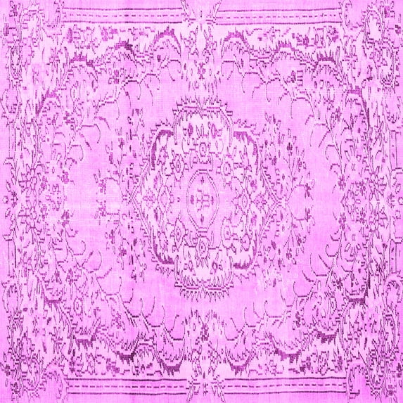Ahgly Company Indoor Square Persian Pink Traditional Area Rugs, 3' Square