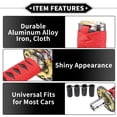 thumbnail image 4 of Kit de pomo de cambio de marchas Unique Bargains, 31 cm con 4 adaptadores para vehículos automáticos y manuales de aleación de aluminio rojo, 4 of 7
