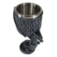 thumbnail image 2 of Archaic Gray Stone Dragon Atlas Bearing Globe Of Scales Wine Goblet Chalice Cup, 2 of 8