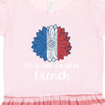 thumbnail image 3 of Inktastic I'm So Cute, I Must Be French Sunflower France Flag Gift Toddler Girl Dress, 3 of 4