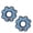 2PK Blue Chain Link Gear Ring, variant on Tuffy Mega Tug Oval Tiger Durable Plush Squeaky Dog Toy