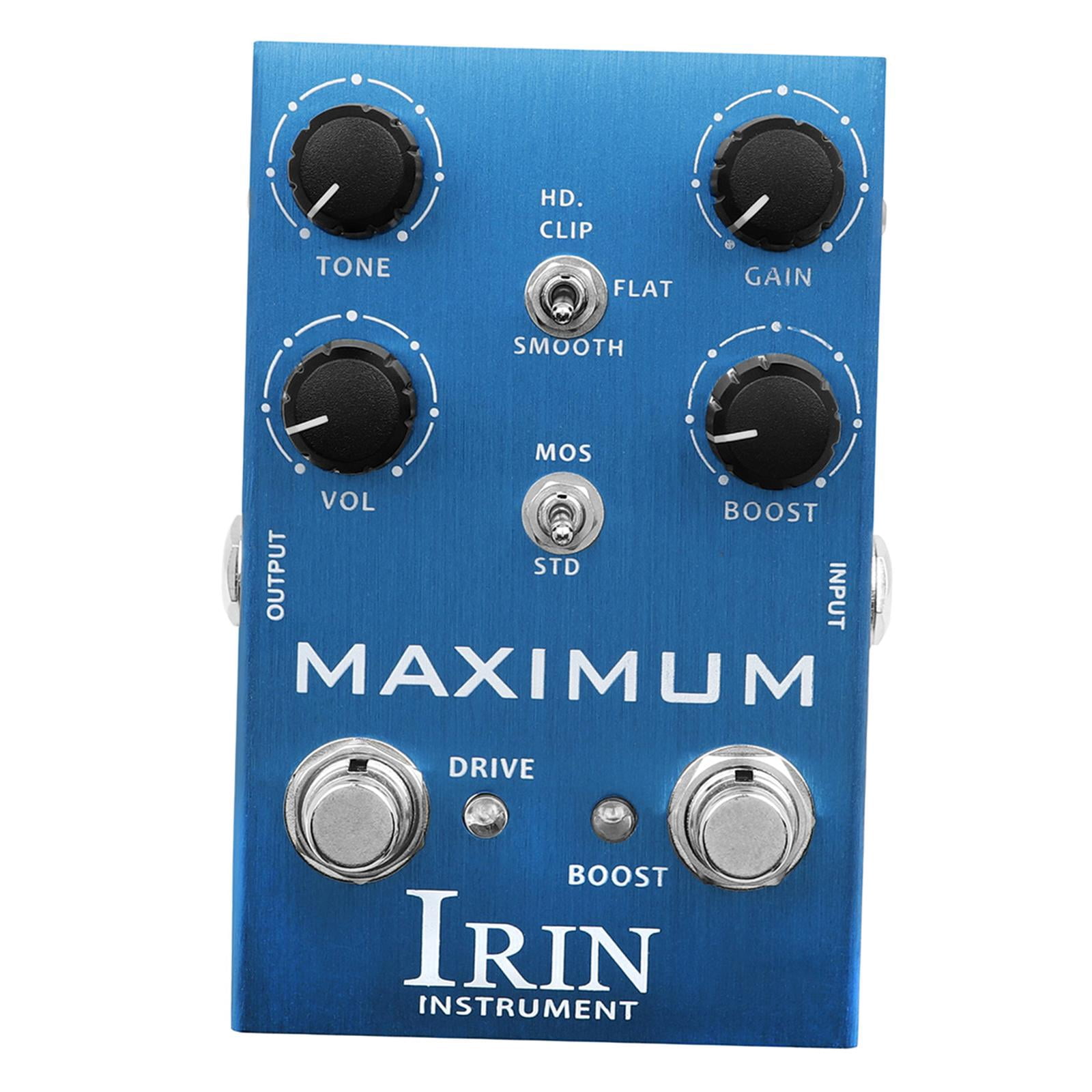 LeeQinersw Mini Digital Reverb Pedal Portable Fittings Sound Simulation Distortion Overload blue