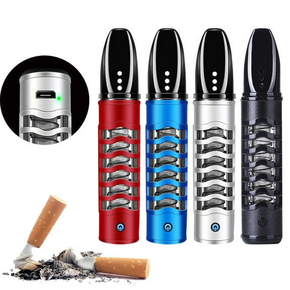 Car USB Charger Ashtray with Tungsten Coil Secure Ash Filter Holder, Anti Spill Lazy Design, with USB Port for Vehicle Use