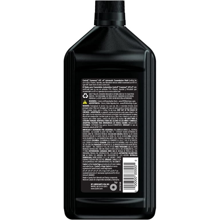 Castrol Transmax ATF 4 Automatic Transmission Fluid, 1 qt (6 pack) Castrol Transmax ATF 4 Automatic Transmission Fluid, 1 qt (6 pack)