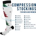 thumbnail image 4 of Coolnut Christmas Tree Compression Socks for Men & Women 1 Pack, Knee High Stockings for Running, Sport, Hiking & Travel, 4 of 6