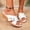 White, variant on Women Crisscross Buckle Wedge Slide Sandals Open Toe Slip On Summer Casual Mules Black 9.5