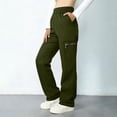 thumbnail image 4 of Tqcoqu Hiking Cargo Pants for Women Lightweight Outdoor Cargo Pants Casual Trousers with Side Zipper Pockets,Army Green,Women's S-XXL, 4 of 7